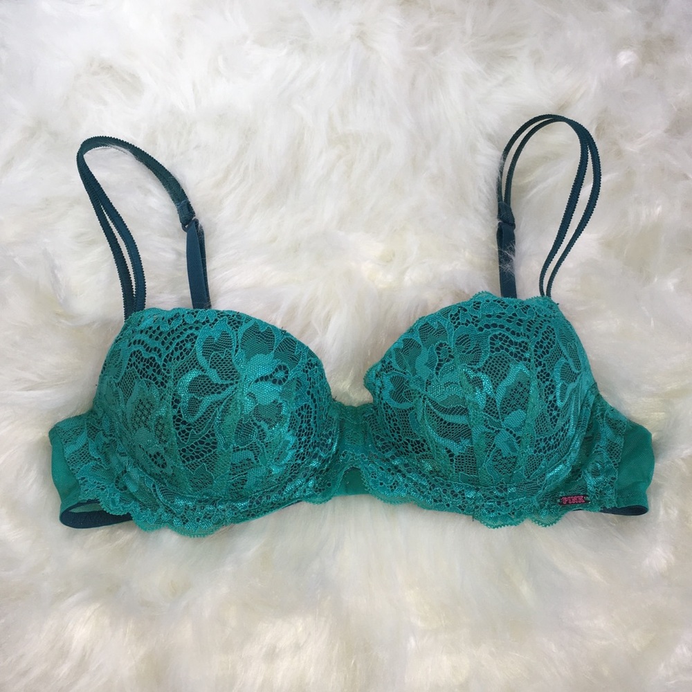 Green/Blue Date Push-Up Bra | VS PINK